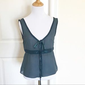 DKNY sheer silk tank top